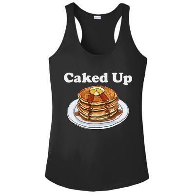 Caked Up Pancake Lover Sweet Breakfast Baking Ladies PosiCharge Competitor Racerback Tank
