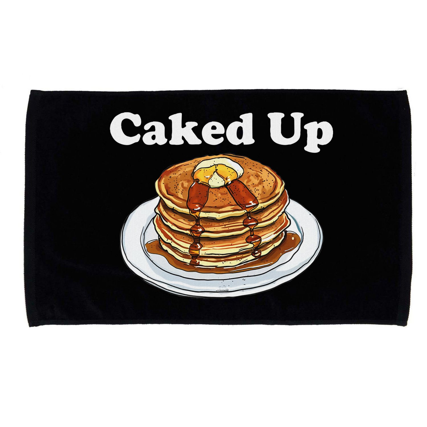 Caked Up Pancake Lover Sweet Breakfast Baking Microfiber Hand Towel