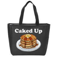 Caked Up Pancake Lover Sweet Breakfast Baking Zip Tote Bag