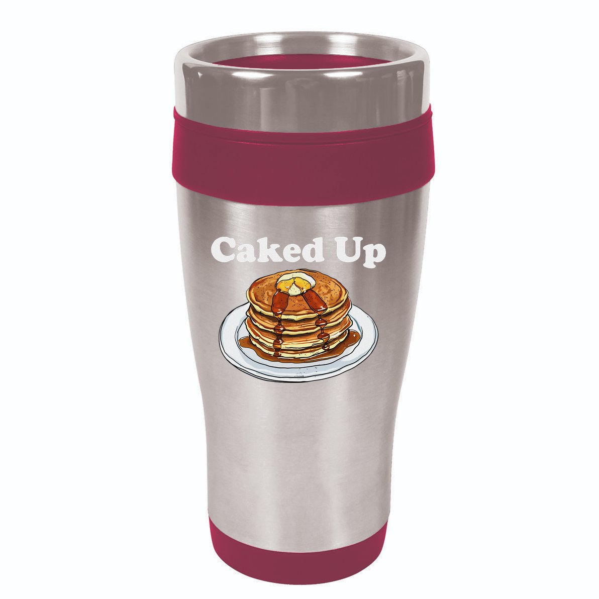 Caked Up Pancake Lover Sweet Breakfast Baking 16oz Travel Tumbler