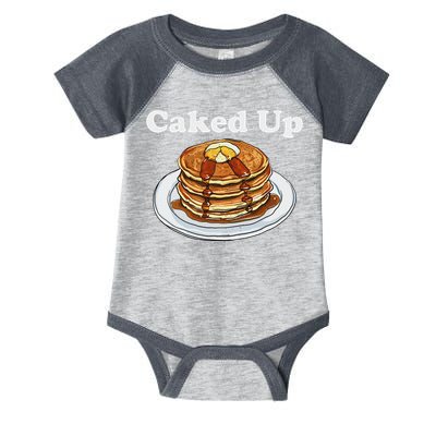 Caked Up Pancake Lover Sweet Breakfast Baking Infant Baby Jersey Bodysuit