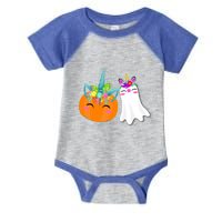 Cute Unicorn Pumpkin And Boonicorn Unicorn Ghost Halloween Gift Infant Baby Jersey Bodysuit