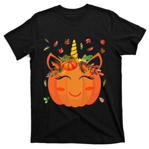 Cute Unicorn Pumpkin Halloween Thanksgiving T-Shirt