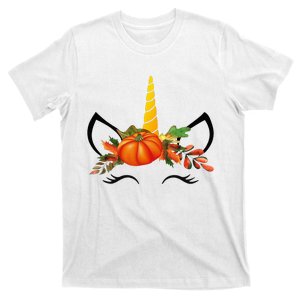 Cute Unicorn Pumpkin Halloween Thanksgiving T-Shirt