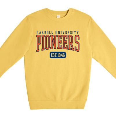 Carroll University Pioneers Est Date Meaningful Gift Premium Crewneck Sweatshirt