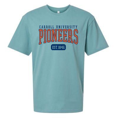 Carroll University Pioneers Est Date Meaningful Gift Sueded Cloud Jersey T-Shirt