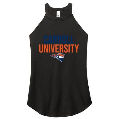 Carroll University Pioneers Stacked Great Gift Women's Perfect Tri Rocker Tank