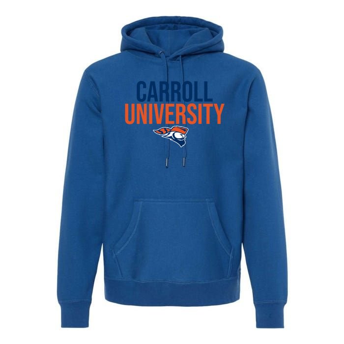 Carroll University Pioneers Stacked Great Gift Premium Hoodie