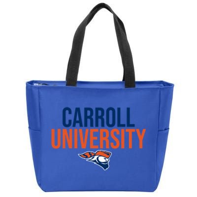 Carroll University Pioneers Stacked Great Gift Zip Tote Bag