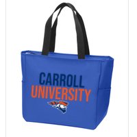 Carroll University Pioneers Stacked Great Gift Zip Tote Bag