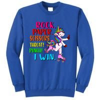 Cute Unicorn Pink Roller Skates English Slang British Insult Great Gift Tall Sweatshirt