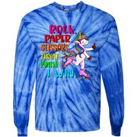 Cute Unicorn Pink Roller Skates English Slang British Insult Great Gift Tie-Dye Long Sleeve Shirt