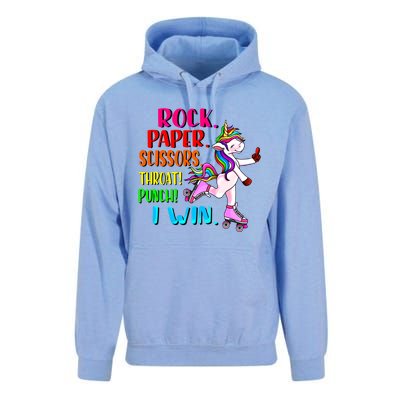 Cute Unicorn Pink Roller Skates English Slang British Insult Great Gift Unisex Surf Hoodie