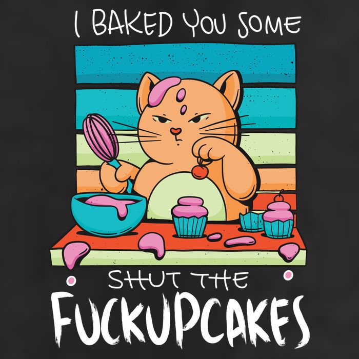 Cupcake Cat Bake You Fuckupcakes 7 Panel Mesh Trucker Snapback Hat