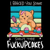 Cupcake Cat Bake You Fuckupcakes Flatbill Hat