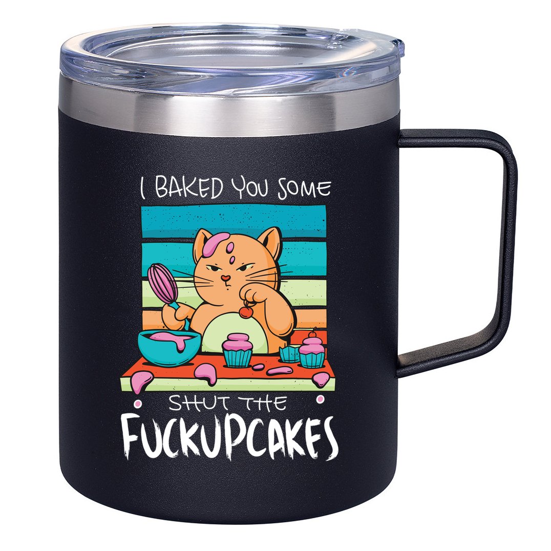 Cupcake Cat Bake You Fuckupcakes 12oz Stainless Steel Coffee Mug