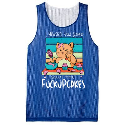 Cupcake Cat Bake You Fuckupcakes Mesh Reversible Basketball Jersey Tank