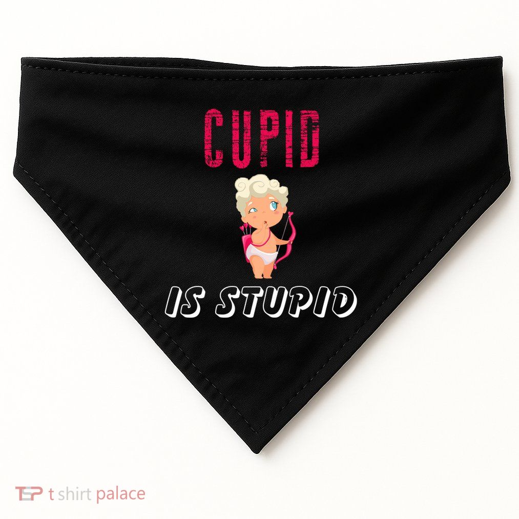 Cupid Is Stupid USA-Made Doggie Bandana