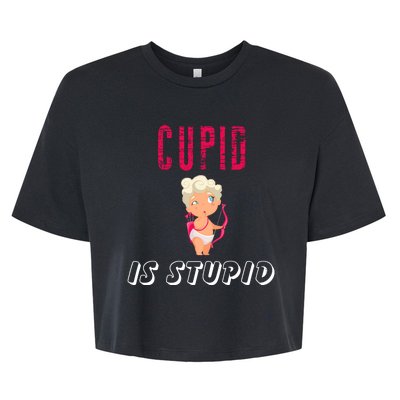 Cupid Is Stupid Bella+Canvas Jersey Crop Tee