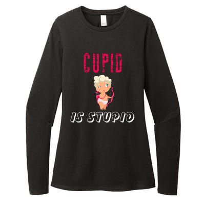 Cupid Is Stupid Womens CVC Long Sleeve Shirt