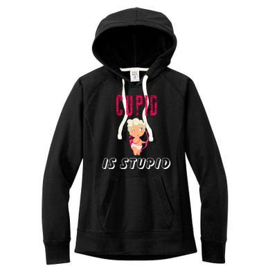 Cupid Is Stupid Women's Fleece Hoodie