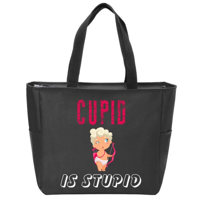 Cupid Is Stupid Zip Tote Bag
