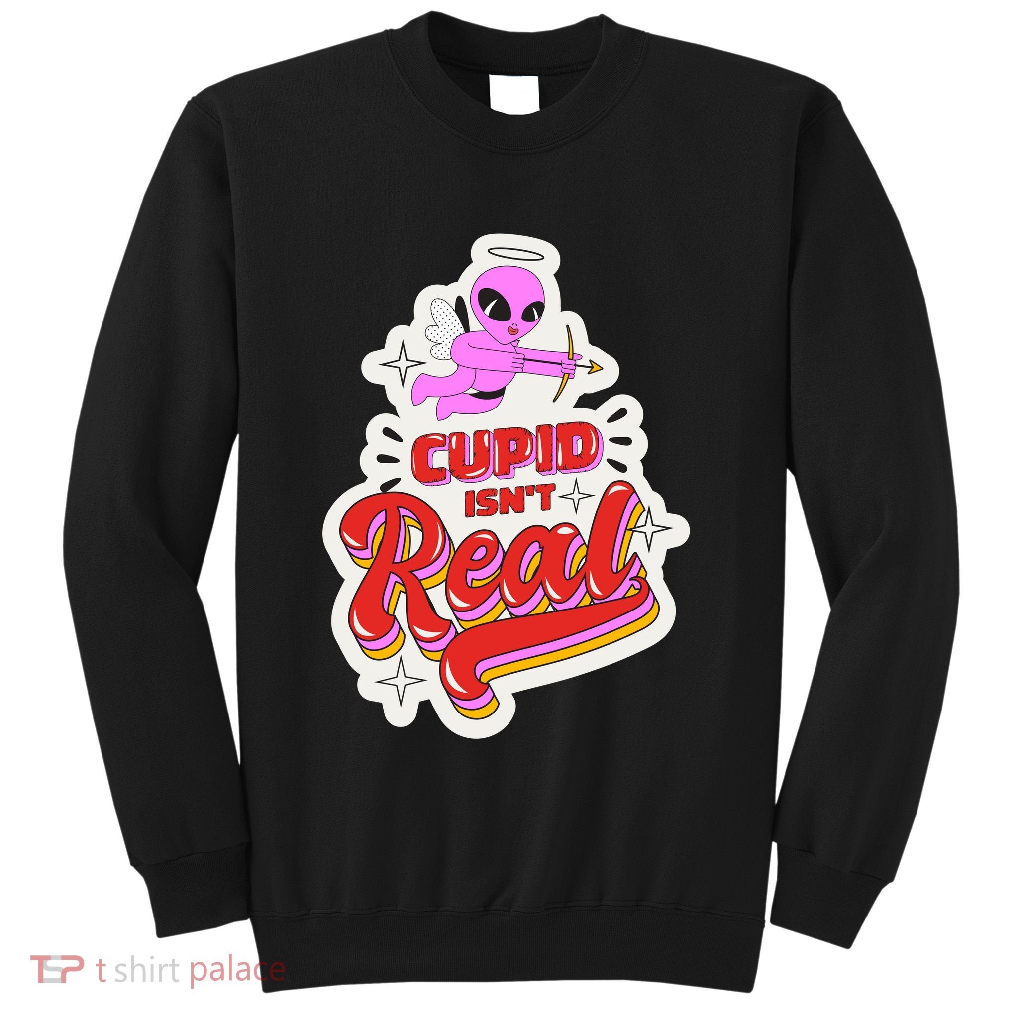 Cupid Isn't Real Funny Valentine's Day Sweatshirt