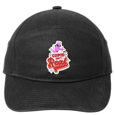 Cupid Isn't Real Funny Valentine's Day 7-Panel Snapback Hat