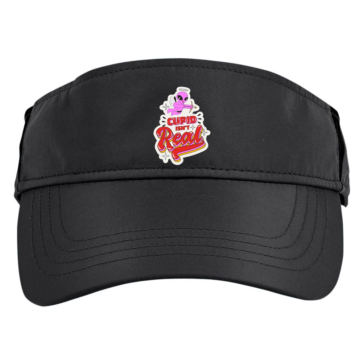 Cupid Isn't Real Funny Valentine's Day Adult Drive Performance Visor