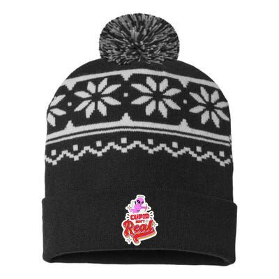 Cupid Isn't Real Funny Valentine's Day USA-Made Snowflake Beanie