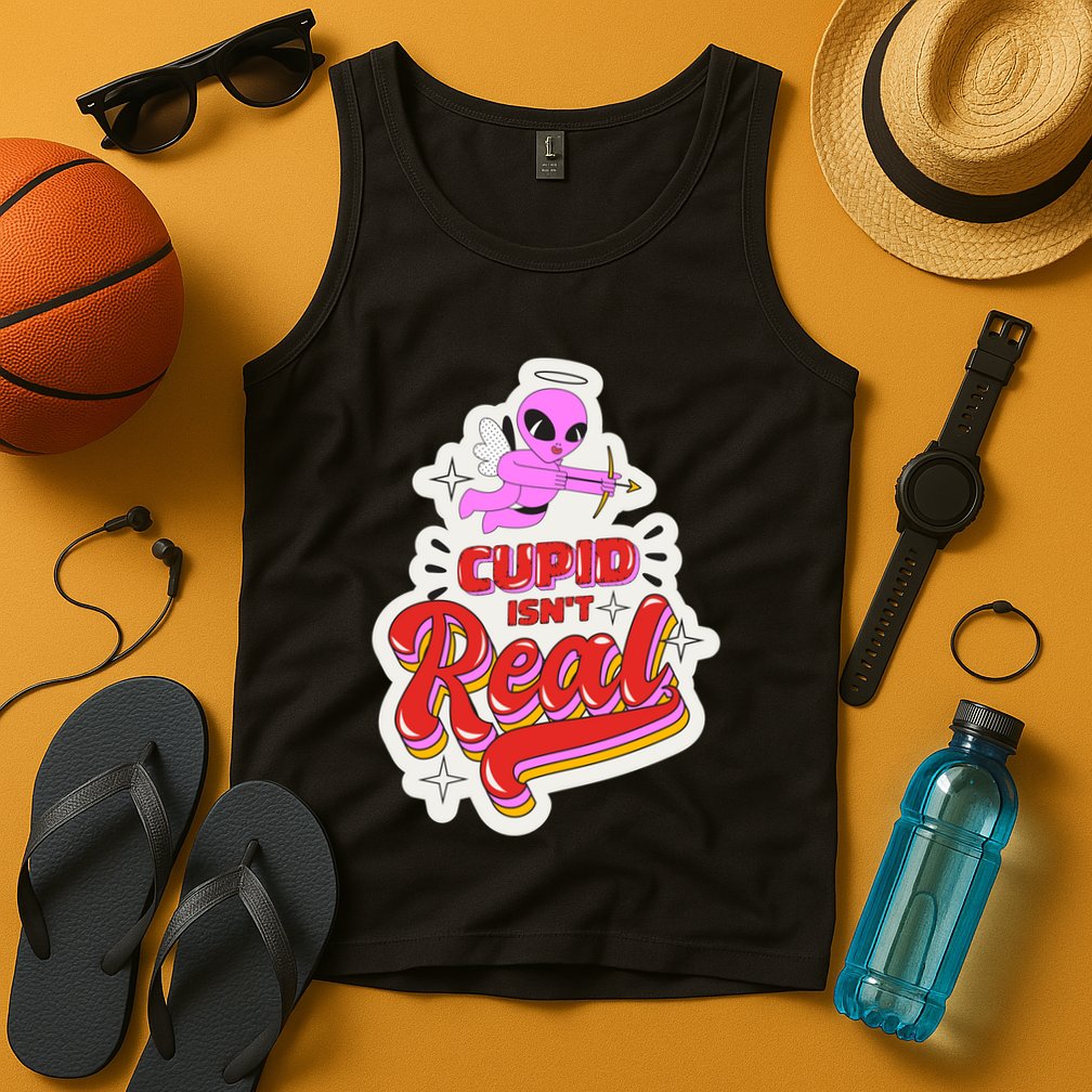Cupid Isn't Real Funny Valentine's Day Tank Top