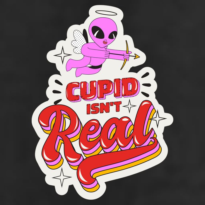 Cupid Isn't Real Funny Valentine's Day Golf Towel