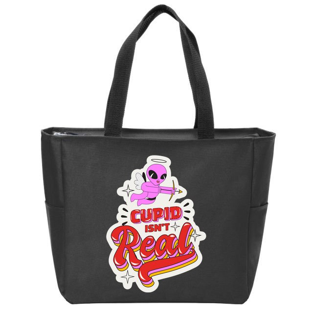 Cupid Isn't Real Funny Valentine's Day Zip Tote Bag