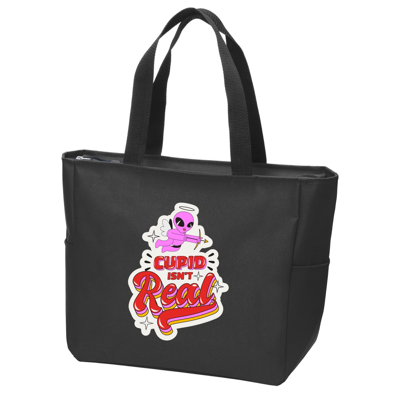 Cupid Isn't Real Funny Valentine's Day Zip Tote Bag