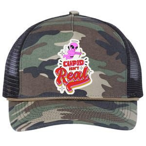 Cupid Isn't Real Funny Valentine's Day Retro Rope Trucker Hat Cap