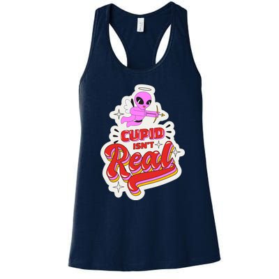 Cupid Isn't Real Funny Valentine's Day Women's Racerback Tank