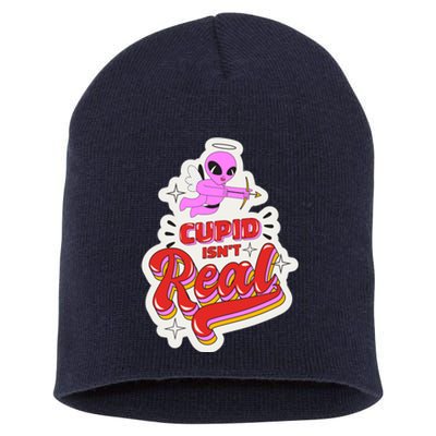 Cupid Isn't Real Funny Valentine's Day Short Acrylic Beanie