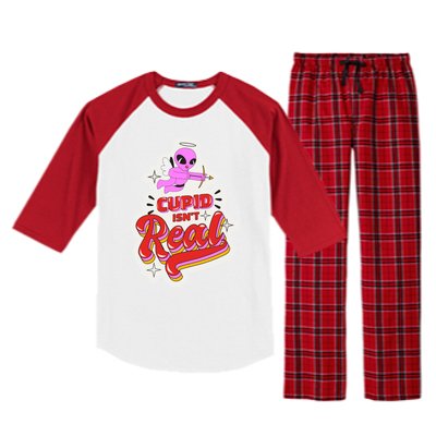 Cupid Isn't Real Funny Valentine's Day Raglan Sleeve Pajama Set