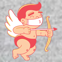 Cupid Quarantine Mask  Premium T-Shirt