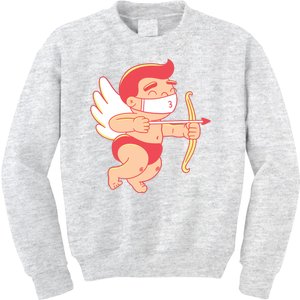 Cupid Quarantine Mask  Kids Sweatshirt