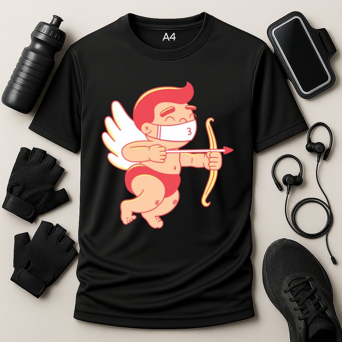 Cupid Quarantine Mask  Cooling Performance Crew T-Shirt