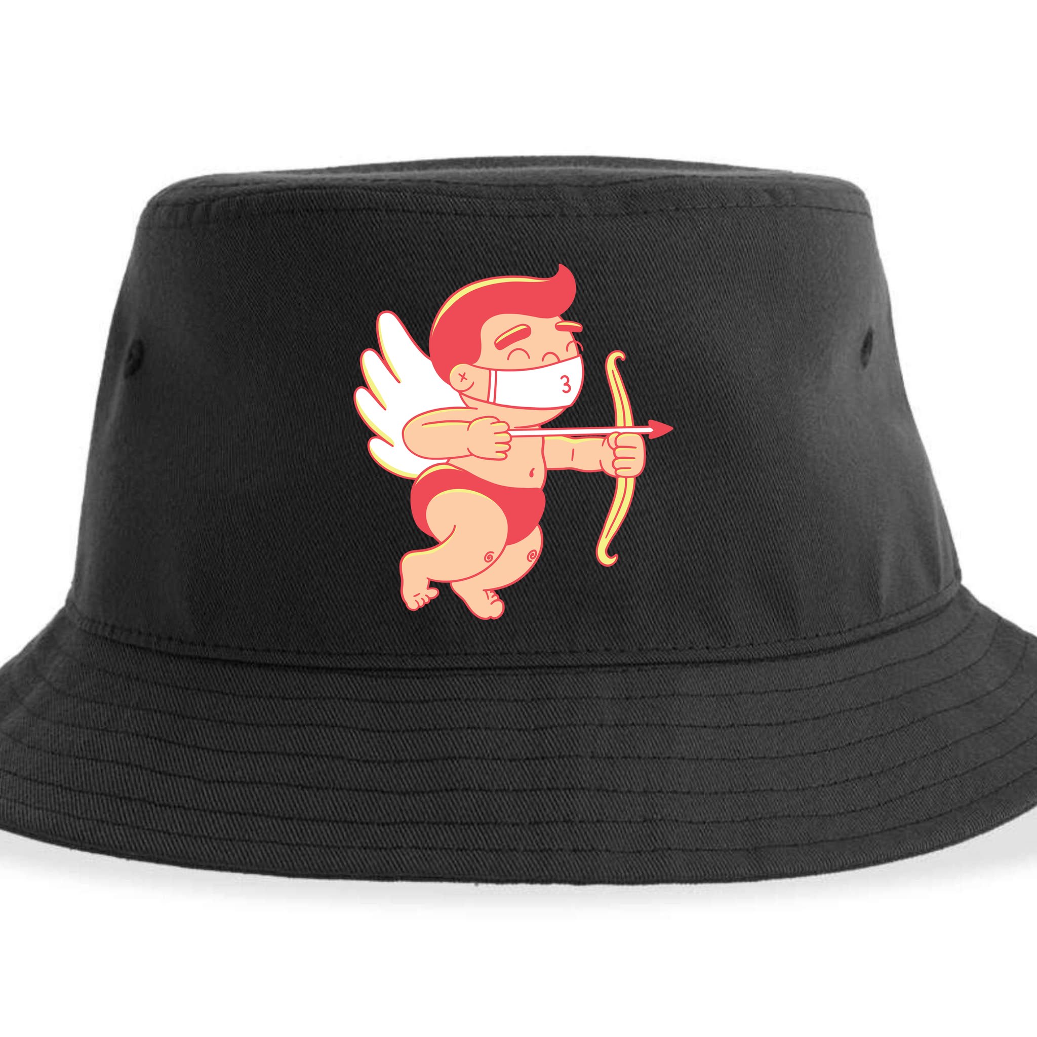 Cupid Quarantine Mask  Sustainable Bucket Hat