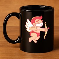 Cupid Quarantine Mask  11oz C Handle Ceramic Mug