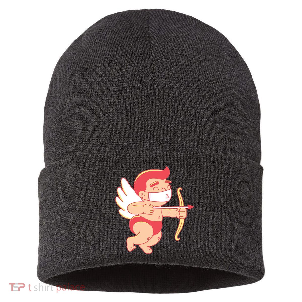 Cupid Quarantine Mask  Sustainable Knit Beanie