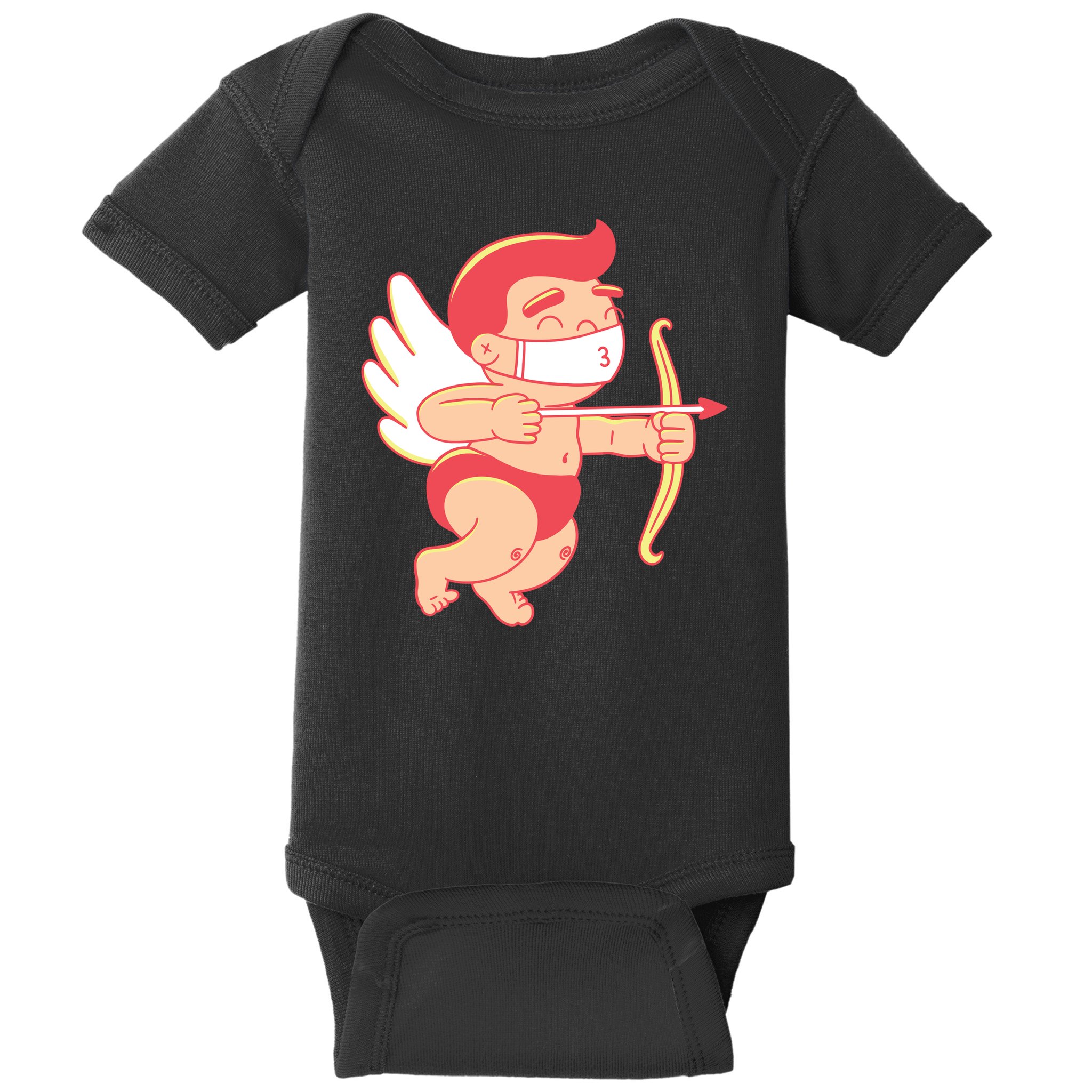 Cupid Quarantine Mask  Baby Bodysuit