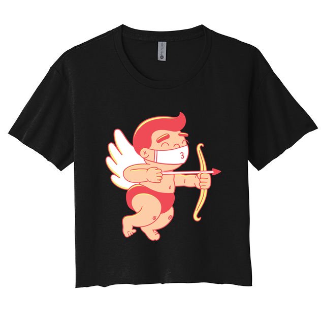 Cupid Quarantine Mask  Crop Top