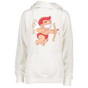 Cupid Quarantine Mask  Womens Funnel Neck Pullover Hood