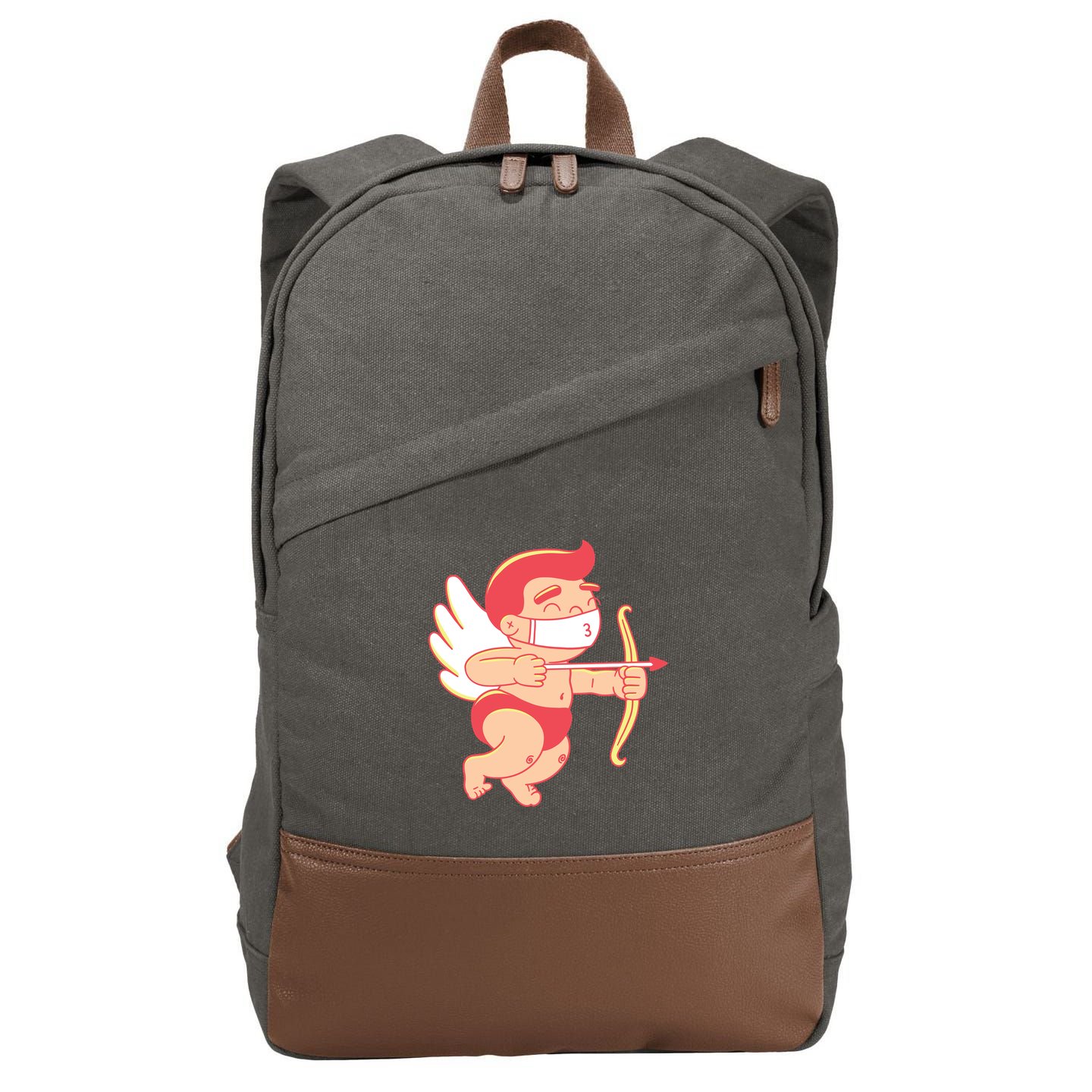 Cupid Quarantine Mask  Cotton Canvas Backpack