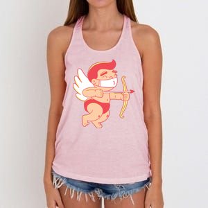 Cupid Quarantine Mask  Women's Knotted Racerback Tank