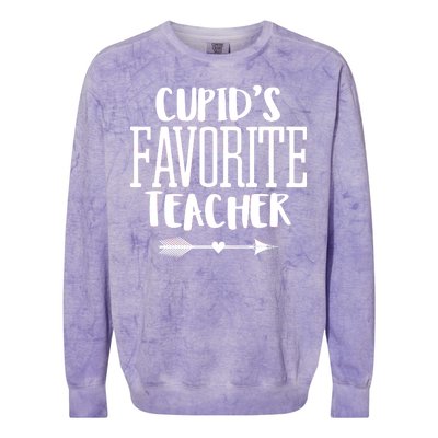 Cupid's Favorite Teacher Colorblast Crewneck Sweatshirt